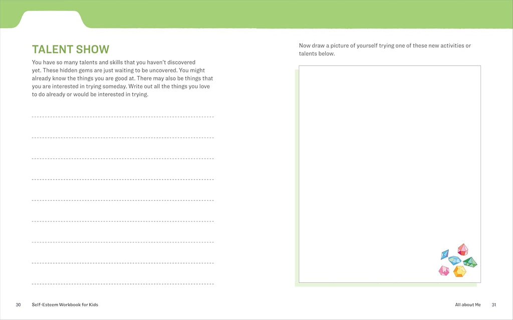 Self-Esteem Workbook for Kids: 40 Fun Activities to Feel Great about Yourself (Health and Wellness Workbooks for Kids)