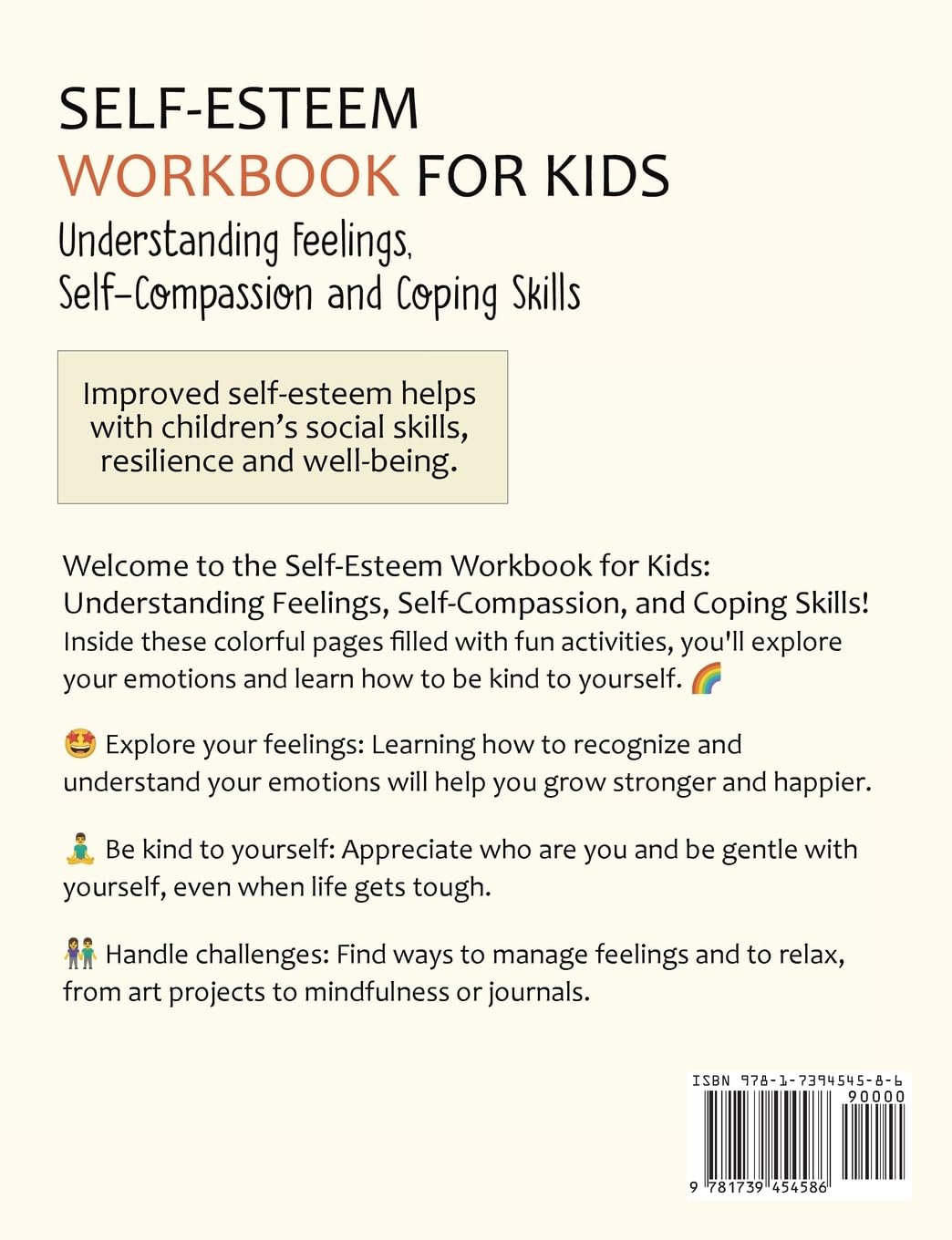 Self-Esteem Workbook for Kids: Understanding Feelings, Self-Compassion and Coping Skills