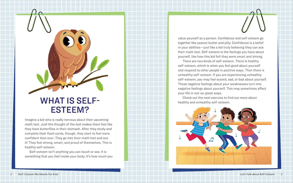 Self-Esteem Workbook for Kids: 40 Fun Activities to Feel Great about Yourself (Health and Wellness Workbooks for Kids)